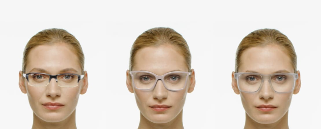 Woman with different frame sizes