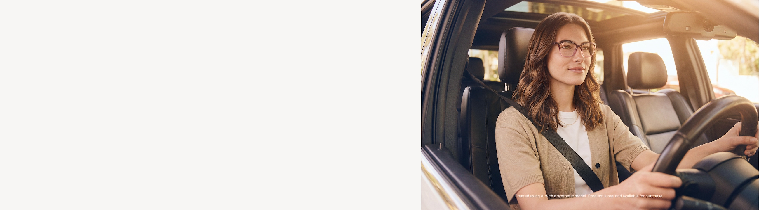 Man with glasses driving