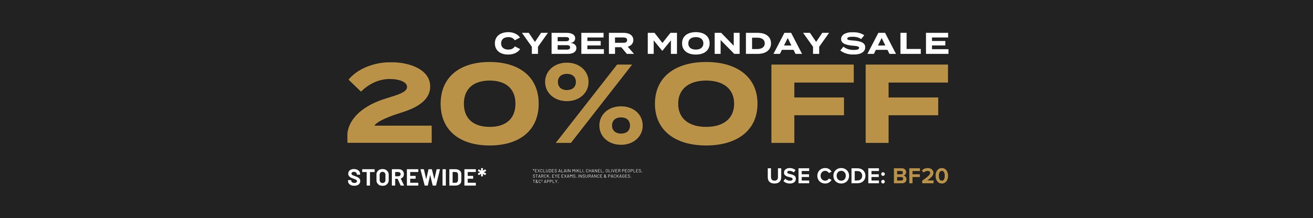 Contact Lenses Banner Cyber Monday Desktop
